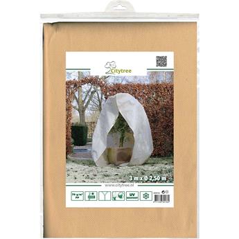Housse hiver beige Ht 300 x diam 250 cm 70 gr/M²