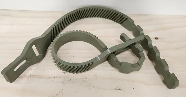 [142061] Ligature 45 cm VERTE caoutchouc