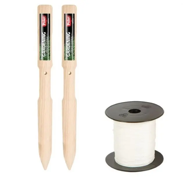 Cordeau 25 M + 2 piquets bois inclus