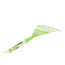 Rateau feuille vert enfant ht 80 cm