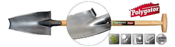 Beche coupe racines Polygator manche bois Polet