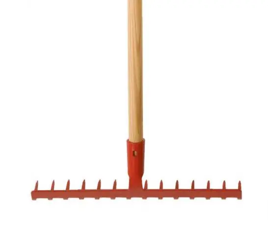 Rateau 14 dents jardin Polet  + manche bois en frêne.