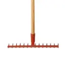 Rateau 14 dents jardin Polet  + manche bois en frêne.
