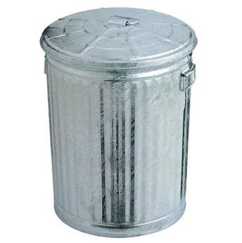 poubelle acier h 32 x 25.5 cm