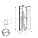 Arche Pergola tube CAR25 mandala anthracite passage 74, lar. 50x Ht 198 cm (5013)