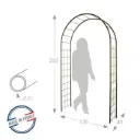 Arche double décor treillage (3144) larg. 130 Prof. 40 Ht 250 cm vert sapin - Pergola