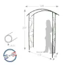 Arche dbl décor pont 148 (112)/40/207 vert sapin - pergola (3414)