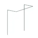 Peacock support porte-plantes vert droit 100 40 cm