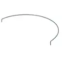 Peacock anneau demi cercle 64 cm