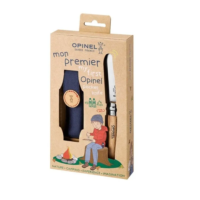 [143449] Opinel. Couteau de poche junior, My First,  inox, étui, boîte.