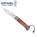 Couteau de Poche N°08 Outdoor,Opinel,inox/rouge,sifflet,boîte