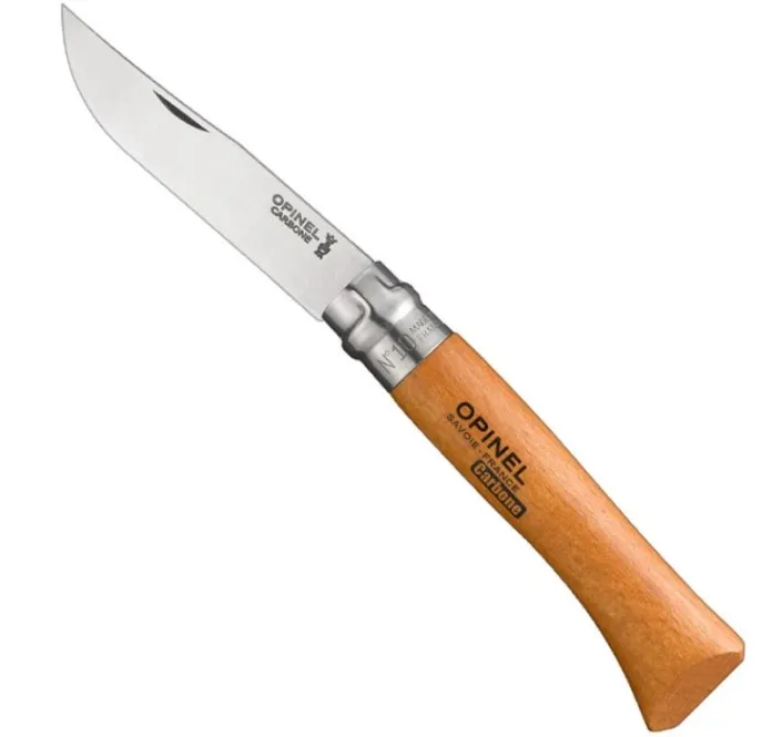 [143411] Opinel classic. Couteau de poche N°10 Carbone,bois, virobloc.