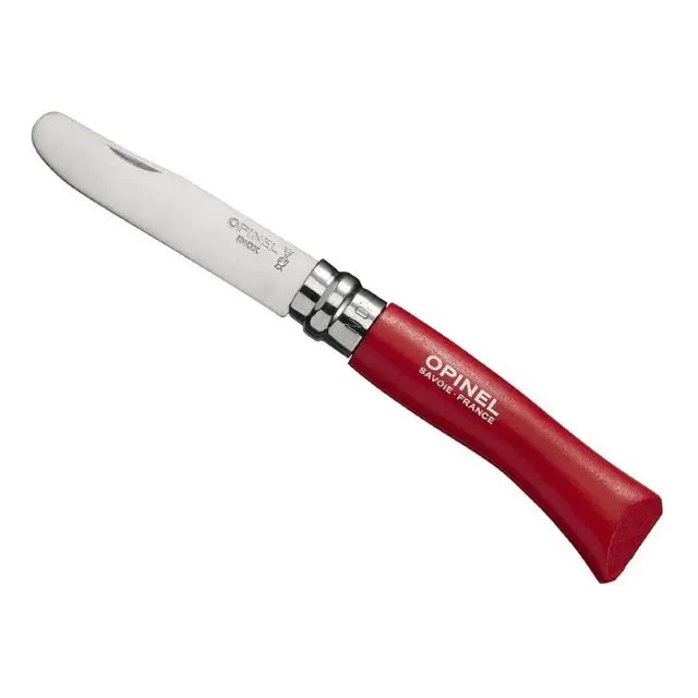Couteau de Poche N°07 Junior, Mon Premier Opinel,arrondi/rouge
