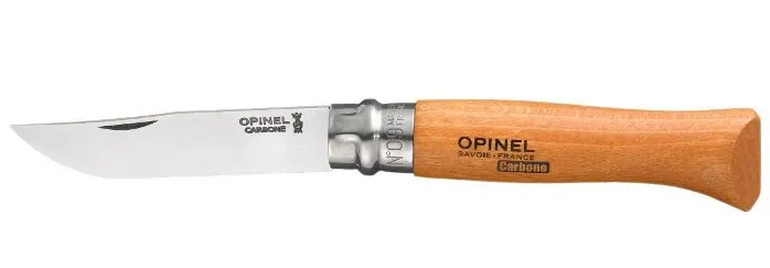 [143410] Opinel classic. Couteau de poche N°09 Carbone, bois,virobloc.