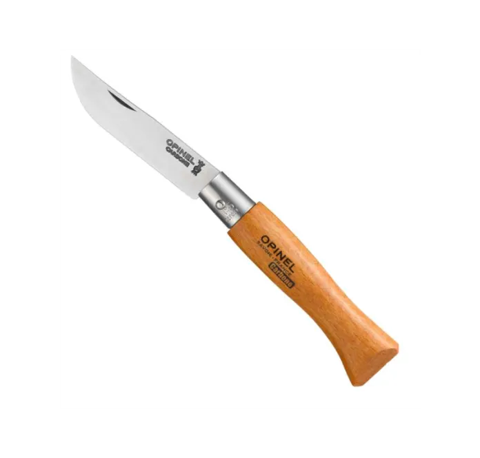 [143405] Opinel classic. Couteau de poche N°04 Carbone, manche bois.