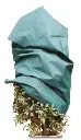 Housse hivernage verte ferm. Eclair H 180 D 120 cm 50 gr/m²