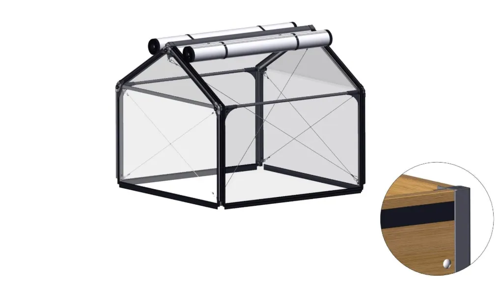 Mini-Serre Growcamp (Partie supérieure pour carré Julie 120 / 120) - FC5430