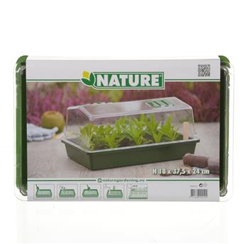 Mini-serre de culture chauffante  H19 x 37,5 x 24 cm