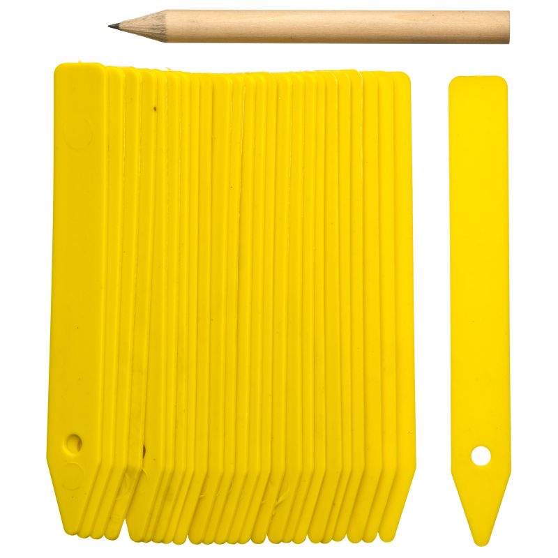 Etiquettes PVC à planter 12 cm x 25 pc + 1 crayon