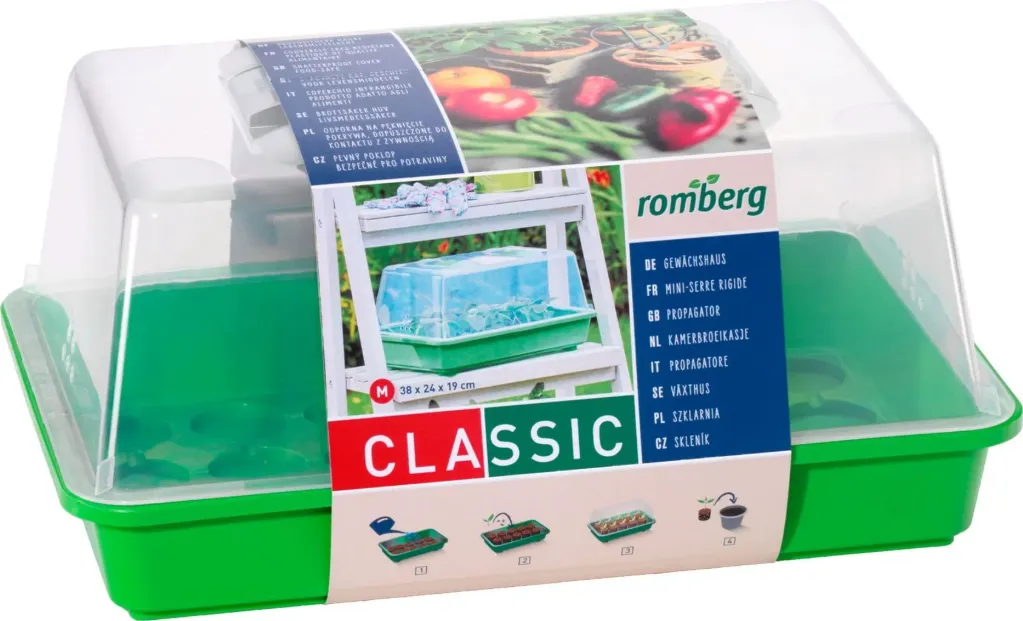 Romberg Mini Serre avec couvercle 38 24 Ht 19 cm