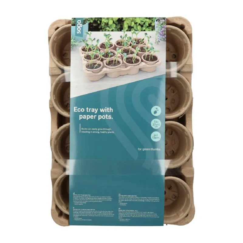 SOGO Eco Plaque de Culture + 12 pots