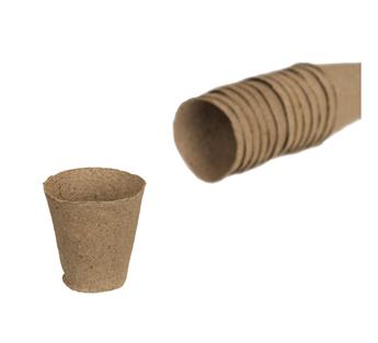 Pots ronds 6 cm * 18 pc biodégradable