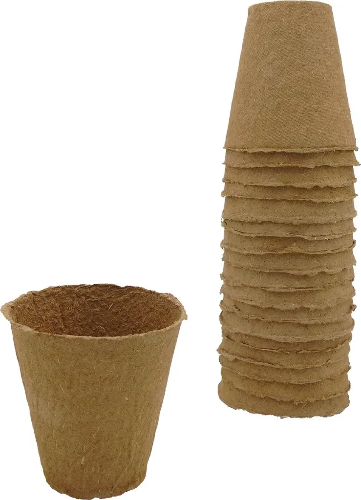 [144274] Pots ronds 8 cm * 18 pc BIOdégradables