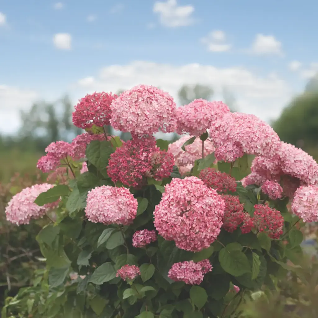 Hydrangea arborescens Pink Annabelle Pot C3 ** Hortensia arborescent **