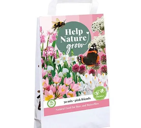 Bulbes mix Help nature Pink pour Abeilles et papillons * 50  bulbes mixed