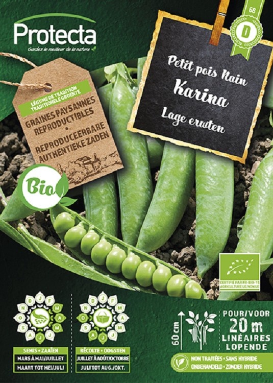 Petit Pois Nain KARINA  FR-BIO-15 125Gr ( Protecta D )
