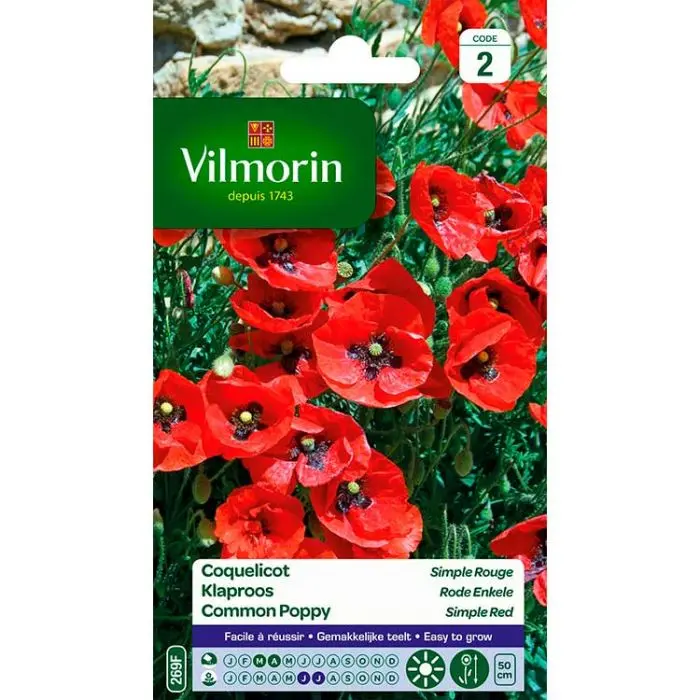 Coquelicot Simple Rouge Vilm