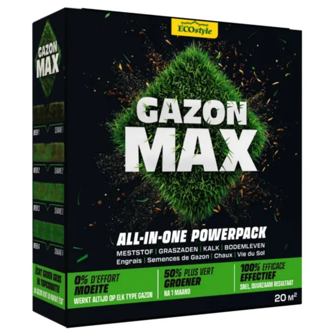 Ecostyle Semences Gazon Max 1Kg- 20m²
