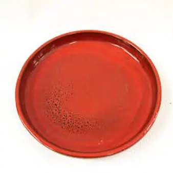 Soucoupe saucer Glazed Tropical Red D40 (JDB) Emaillé 