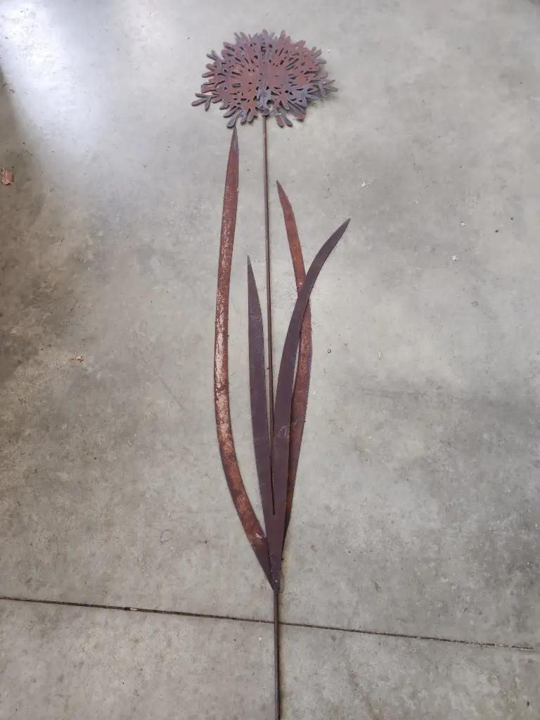 Agapanthe D40+4xfeuille/tige						  Acier Corten