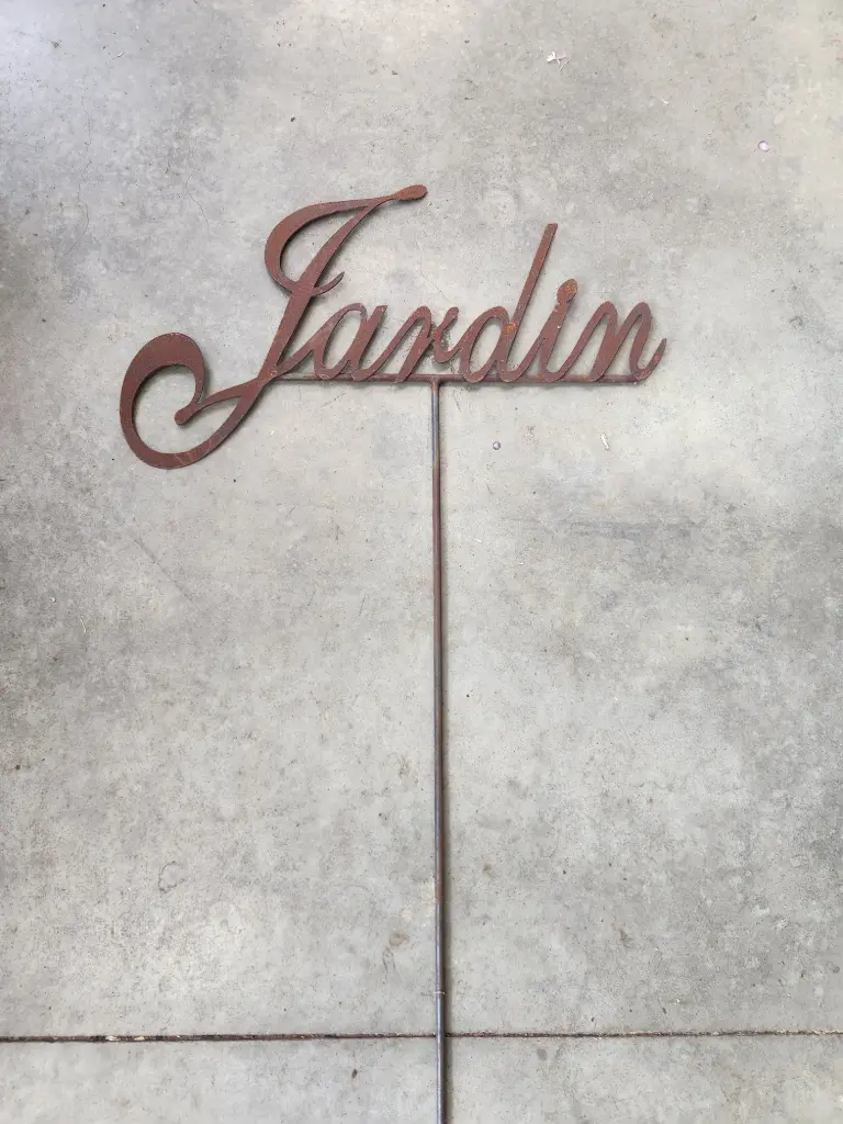 Jardin 60cm/tige 120cm						 			 						 					 						 					 			 						 						 					 						  Acier Corten 