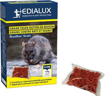 [1000340] Brodilux Céréals 6 x 25gr Edialux Rats et souris