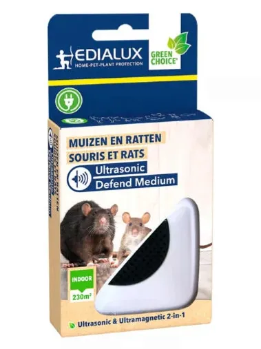 Ultrasonic Defend souris et rat intérieur +/- 230M² EDIALUX
