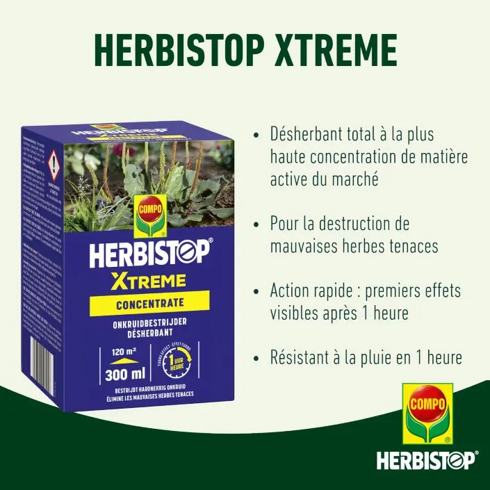Compo Herbistop XTREME 0.3 Litre +/- 120 M² ** Le plus puissant **