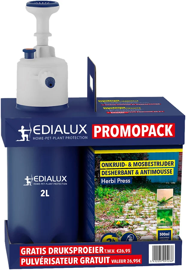 [1000621] PROMO Herbi Press 500 ml Edialux x2 + Pulvérisateur 2L gratuit