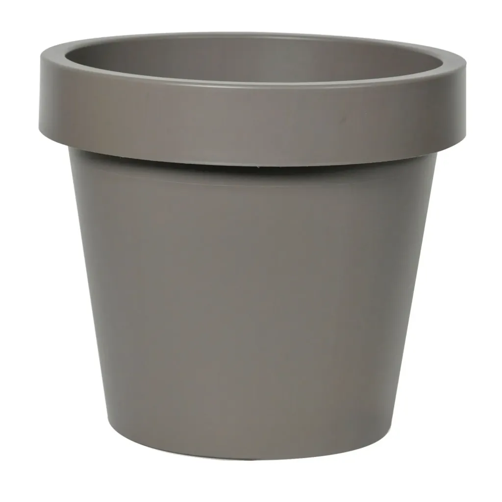 [1000645] Linea Iris Flowerpot-R Taupe D40H35