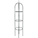 Obélisque de jardin pour rosiers et plantes grimpantes, forme colonne, en acier plastifié vert, tube Ø13 mm - H190 x 40 x 40 cm