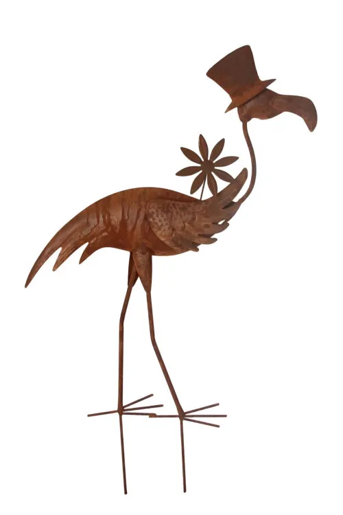 Pic Décoration Flamingo en fer 53 x 4 x 81 cm