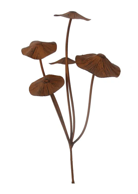 Pic Décoration champignons en fer 20 x 15 x 39 cm
