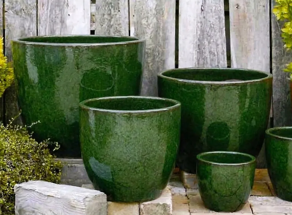 [1002115] Egg Pot Emaillé - Spring green - D21 H19 cm