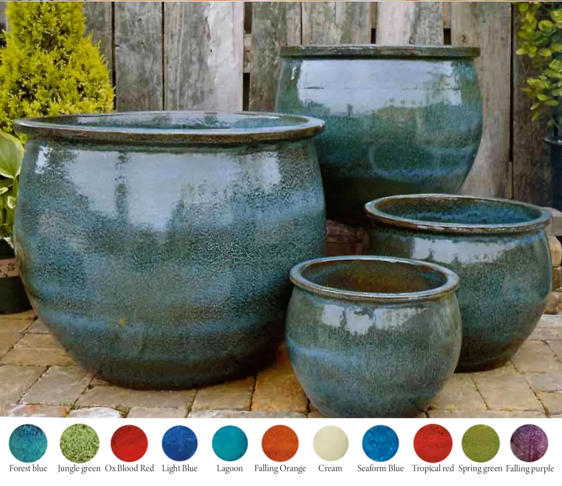 [1002150] Pot émaillé Classic - Light Blue - D34 H28 cm (JDB)