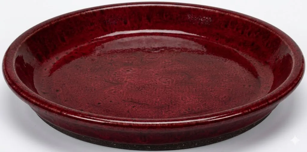 Soucoupe pour pot émaillé - Ox Blood Red - D38 (JDB)