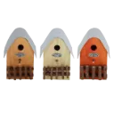 Nichoir style maison - Rouge, orange ou jaune