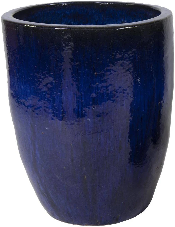 Egg Pot High Emaillé - Light Blue - D30 H35 cm