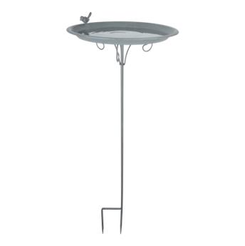 [137749] Bain oiseau abreuvoir en tole peinte ht 100 D 35 cm