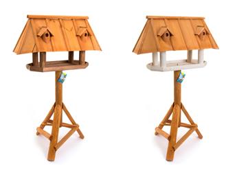 [134523] Mangeoire Maison Jumbo toit bois sur pied